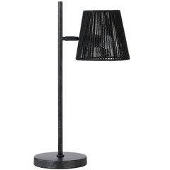 Grosseto TFS TABLE LAMP 25wE27max L330 W180 H545 inline swt GUN METAL / BLACK STRING