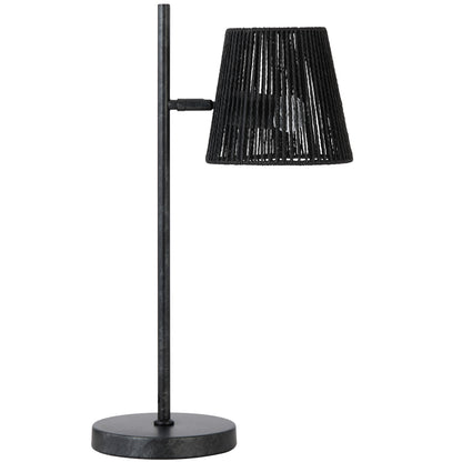 Grosseto TFS TABLE LAMP 25wE27max L330 W180 H545 inline swt GUN METAL / BLACK STRING