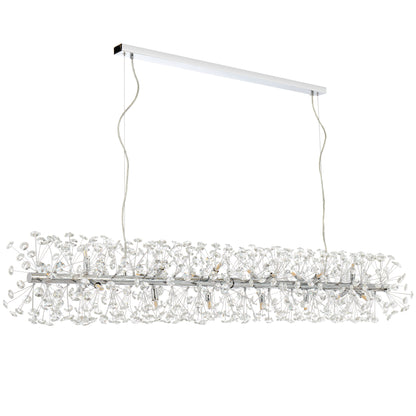 Braga TFS 18LT REC PENDANT 18x6wG9max L1680 W300 H300 CRYSTAL H130 CHROME / CLEAR