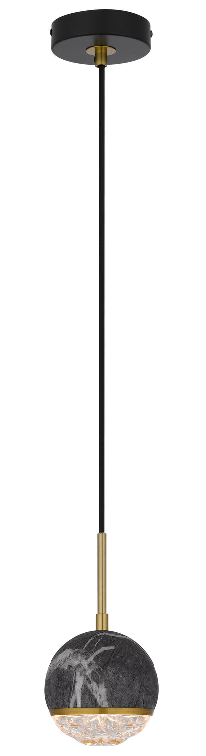 TFS 1 PENDANT 6wG9max not incl D110 cab:2m BLACK MARBLE LOOK / CLEAR