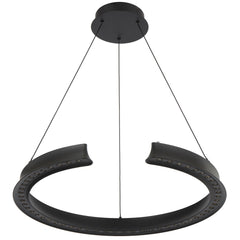 TFS PENDANT ROUND 34wLED DIM touch2210Lm cab 2M 2700K -5500K D650 H55 3CCT BLACK