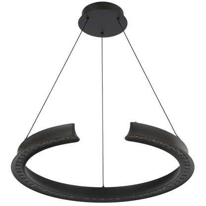 TFS PENDANT ROUND 34wLED DIM touch2210Lm cab 2M 2700K -5500K D650 H55 3CCT BLACK
