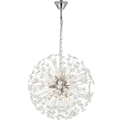Vigo TFS 9 LT PENDANT 9x6wG9max D:500 CHAIN 2M CRYS H200 CHROME / CLEAR