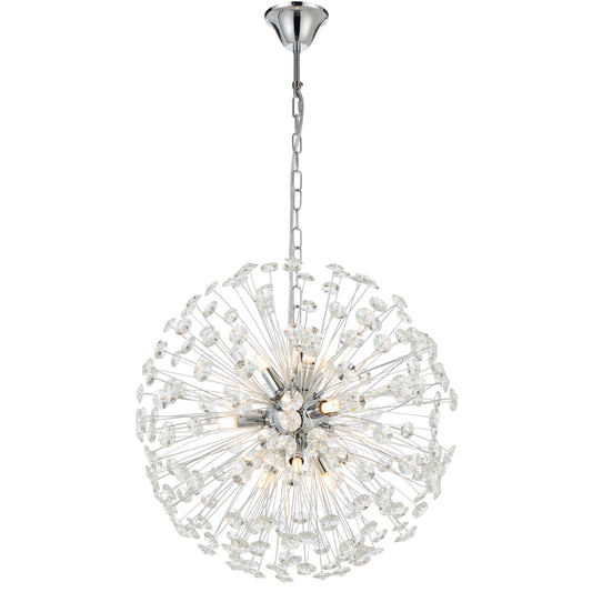Vigo TFS 9 LT PENDANT 9x6wG9max D:500 CHAIN 2M CRYS H200 CHROME / CLEAR