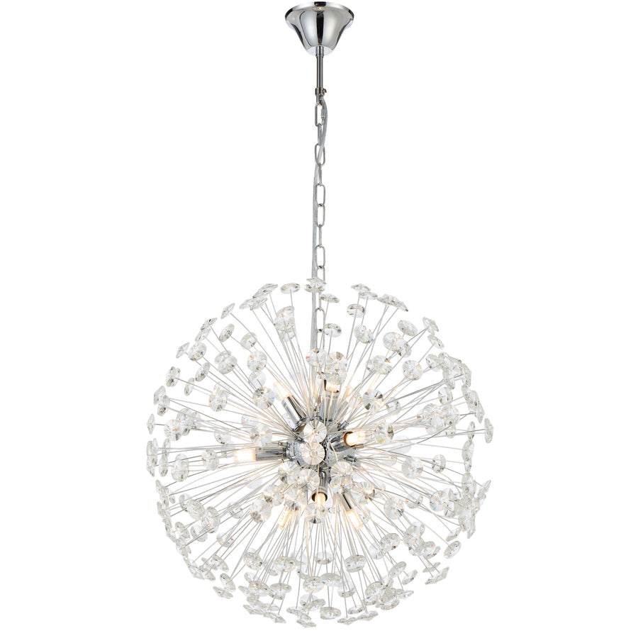 Vigo TFS 9 LT PENDANT 9x6wG9max D:500 CHAIN 2M CRYS H200 CHROME / CLEAR