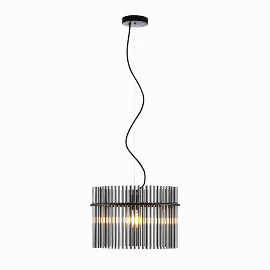 TFS PENDANT 25wE27max D400 H260 CAB 2m BLACK MATT/ SMOKE