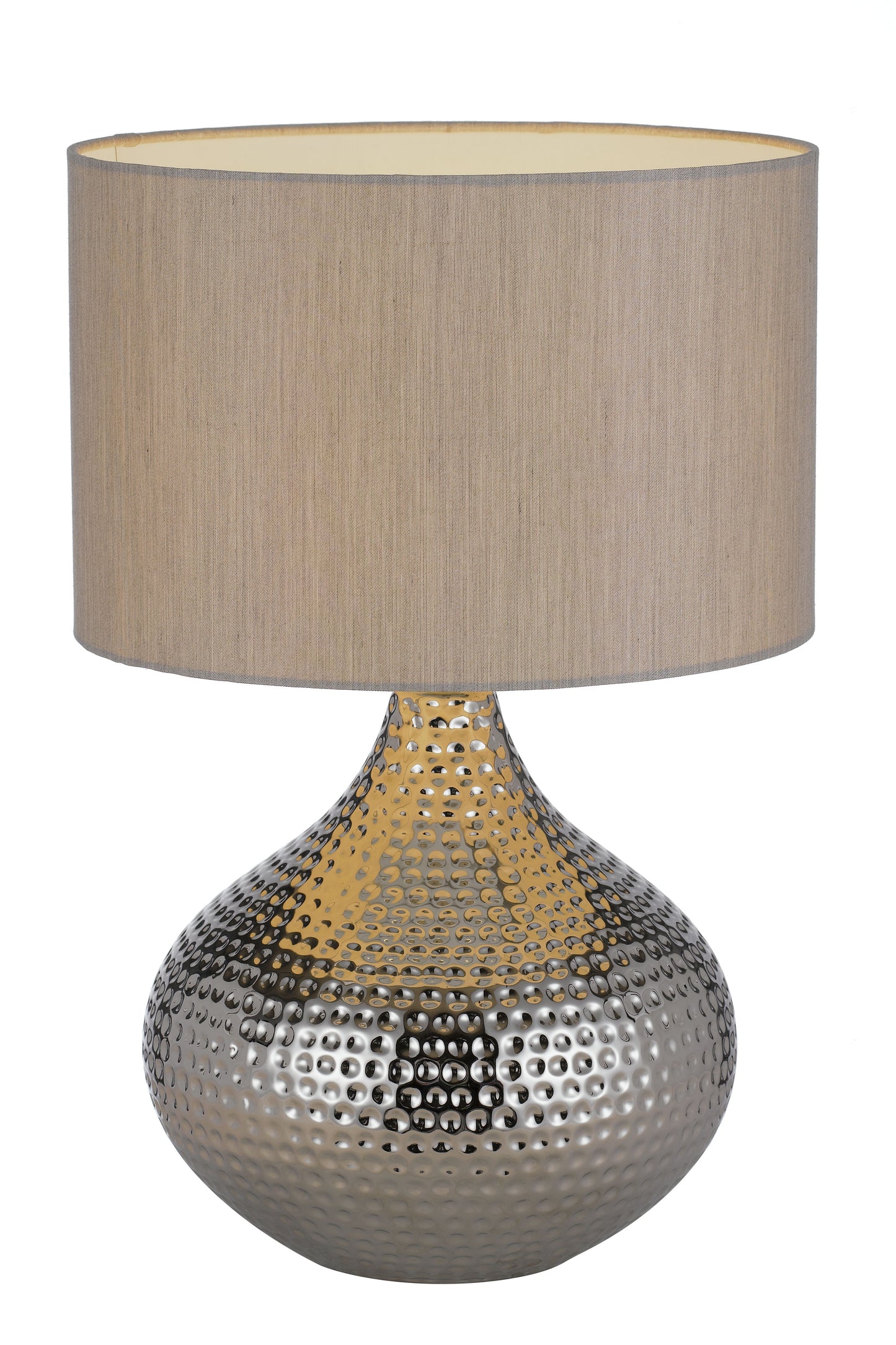 TFS CERAMIC TABLE LAMP 25wE27max H:430 D:280 SILVER/SILVER