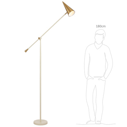 TFS FLOOR LAMP 25wE27max L1000 W250 H2350 FOOT SWT BEIGE / BRASS