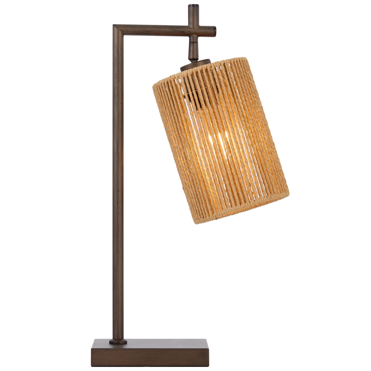 TFS TABLE LAMP 25wE27max L210 W140 H500 inline swt BRONZE / NATURAL STRING