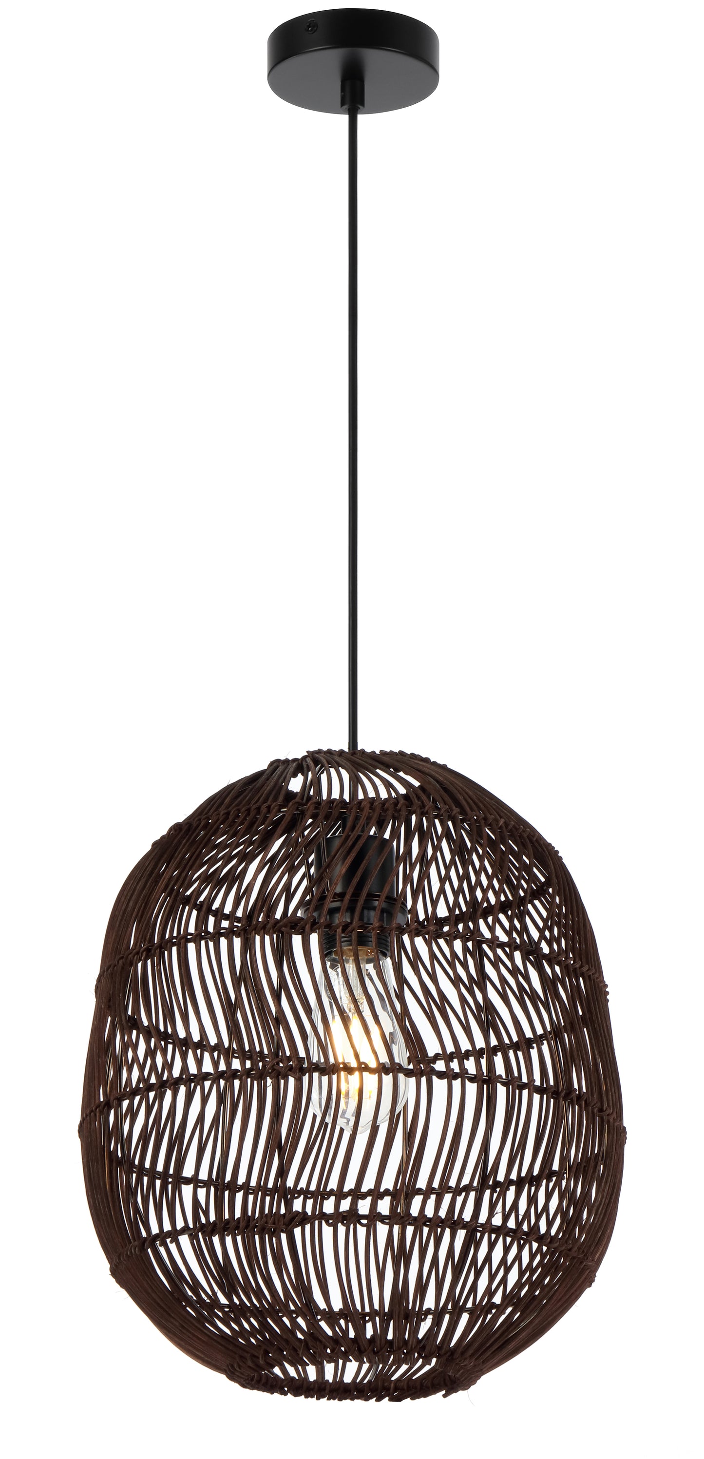 TFS 30 PENDANT 25wE27max D300 H320 cab1.5m BROWN RATTAN