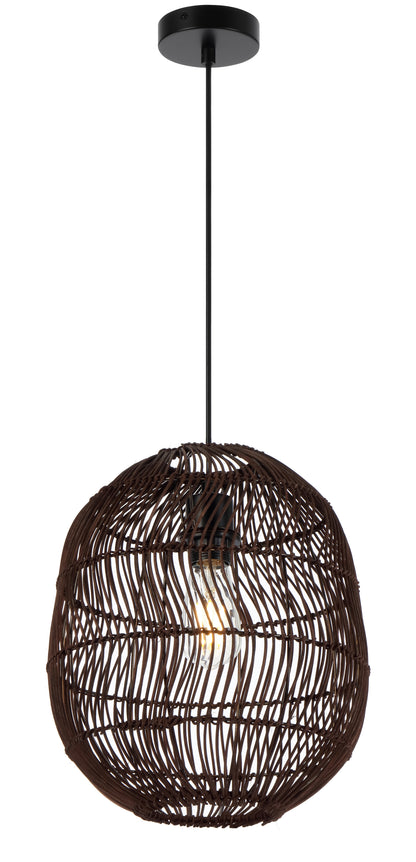 TFS 30 PENDANT 25wE27max D300 H320 cab1.5m BROWN RATTAN