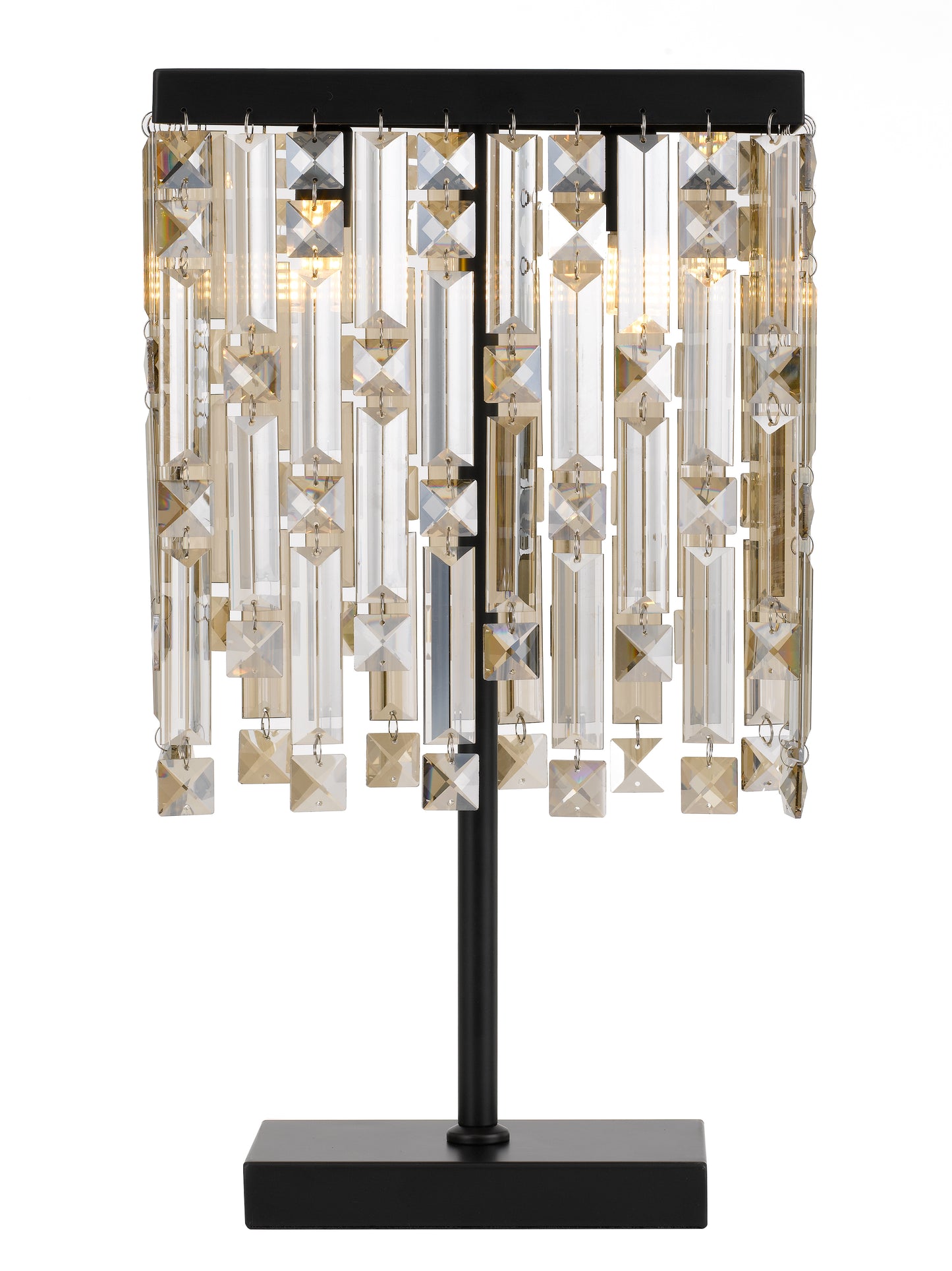 TFS 2 LIGHTS TABLE LAMP 2 x 28wG9max L:250 H:450 BLACK/CHAMPAGNE Inline Switch