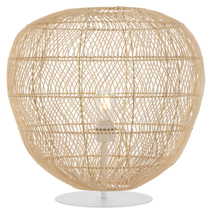 Noramark TFS 50 TABLE LAMP 25wE27max D500 H600 (2 parts) WHITE Base / NATURAL Shade