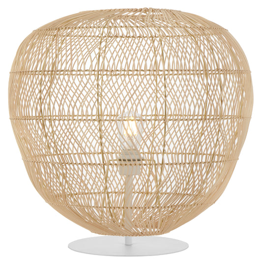 Noramark TFS 50 TABLE LAMP 25wE27max D500 H600 (2 parts) WHITE Base / NATURAL Shade