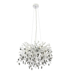 TFS 6 LT PENDANT 6x3wG9max D480 H360 cab 2M CHROME / CLEAR + SMOKE CRYSTAL
