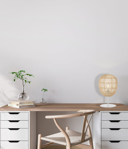 TFS 30 TABLE LAMP 25wE27max D300 H505 (2 parts) WHITE Base / NATURAL Shade