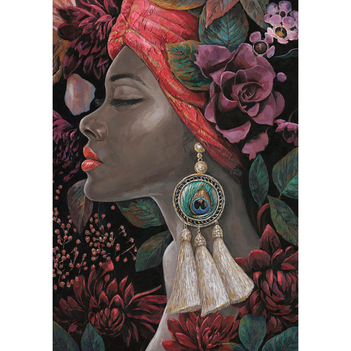 African Lady Canvas Print