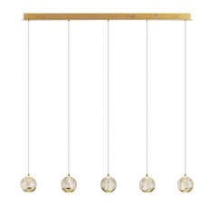 Altostone TFS 5 LTS BAR PENDANT 5x5wLED 3000K 1540Lm cab2M L960 W90 GOLD/BUBBLE GLASS