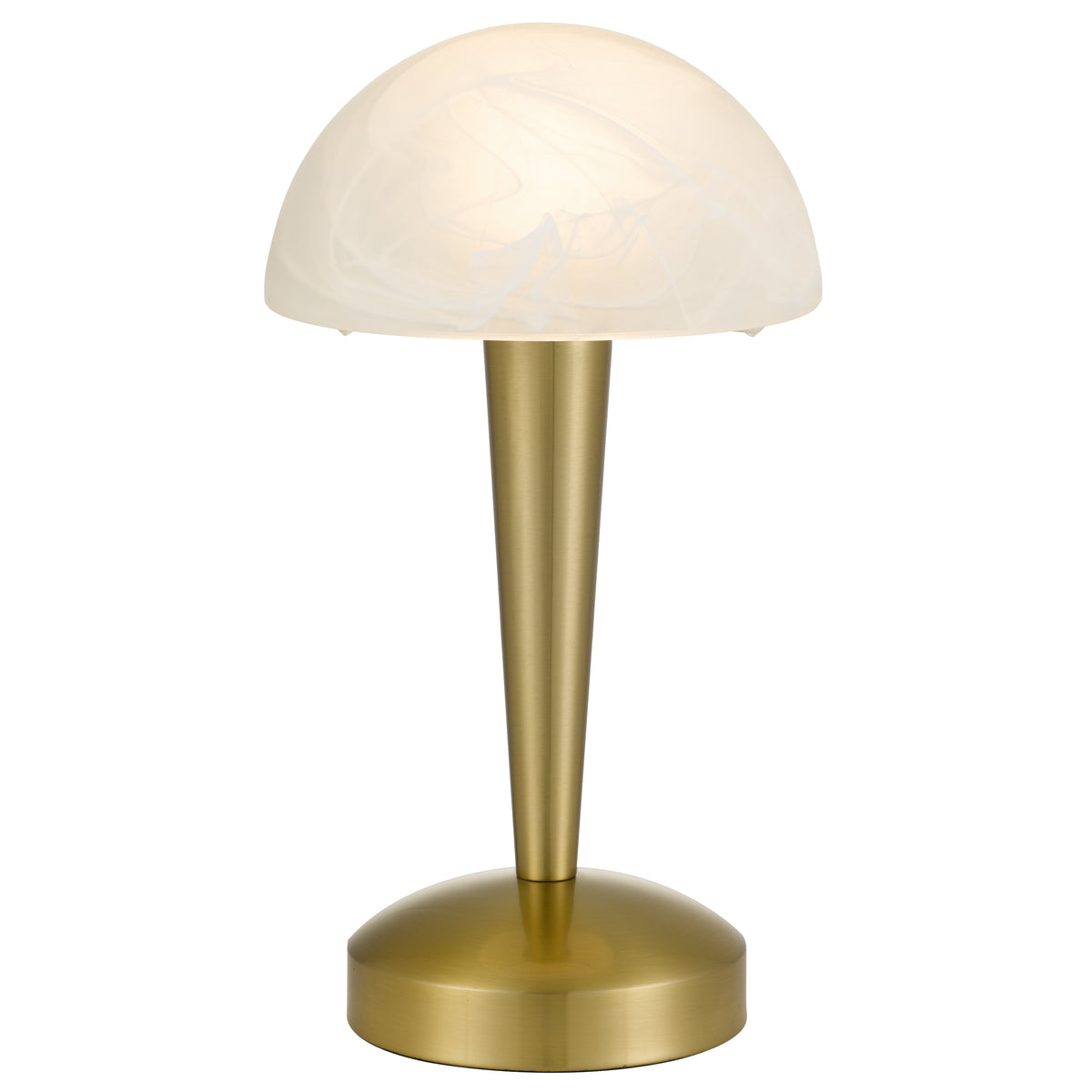 TFS TOUCH TABLE LAMP 5wE14 3000K D150 H265 NON-DIM ANT GOLD / ALABASTRO