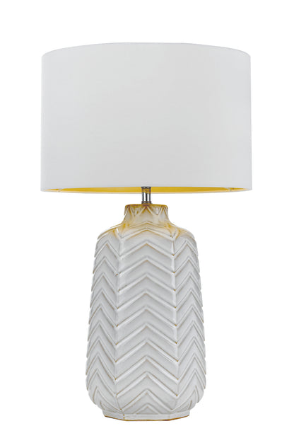 TFS CERAMIC TABLE LAMP 40wE27max D:380 H:660 WHITE WHITE