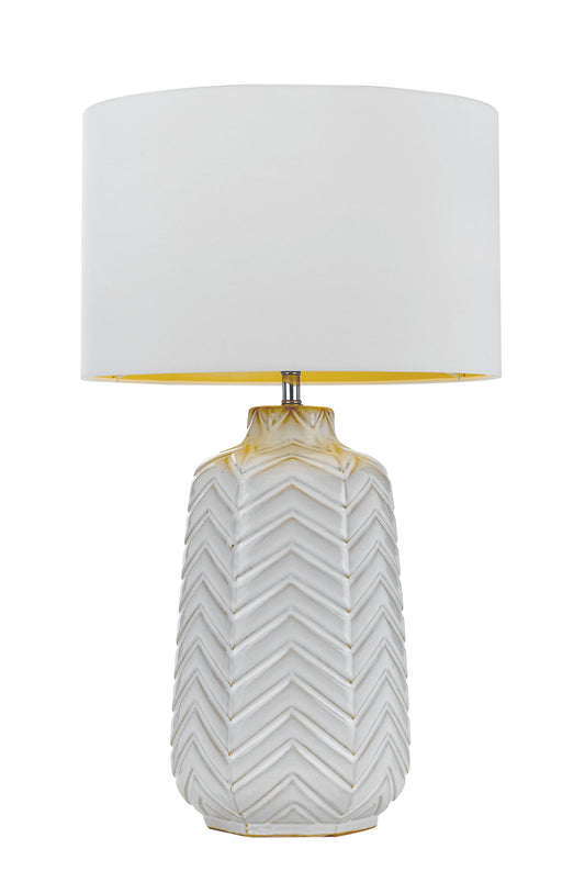 TFS CERAMIC TABLE LAMP 40wE27max D:380 H:660 WHITE WHITE