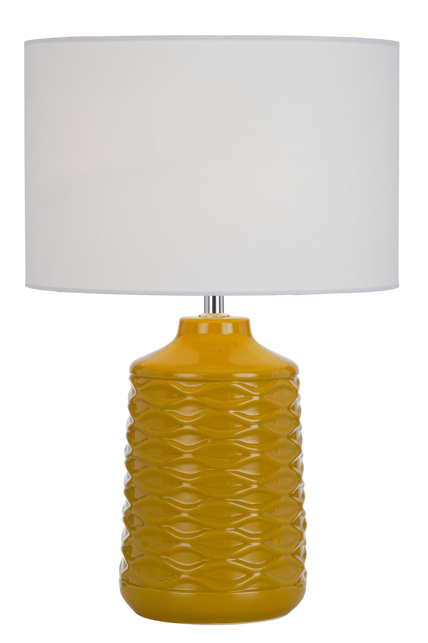 TFS CERAMIC TABLE LAMP 25wE27max H:425 D:280 BUTTERSCOTCH/WHITE