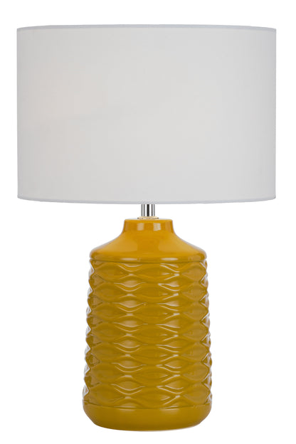 TFS CERAMIC TABLE LAMP 25wE27max H:425 D:280 BUTTERSCOTCH/WHITE