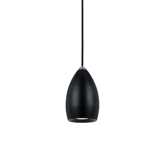 Verona TFS LED 1 PENDANT 6wCOB gu10 D: 100 L: 160 BLACK / BK / CH 3000k