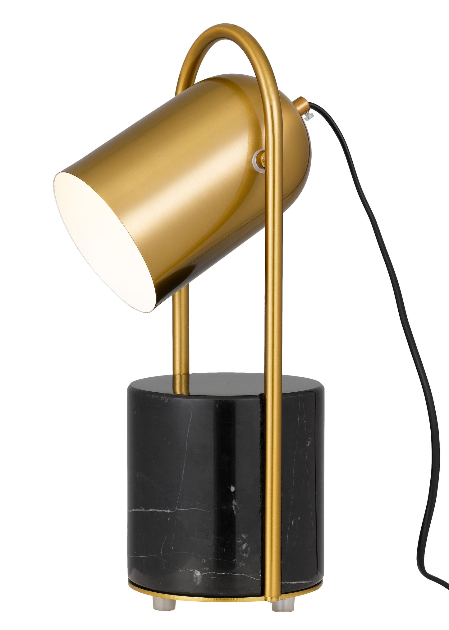 TFS TABLE LAMP 25wE27max D:200 H:390 Inline Switch BLACK BASE/ANTIQUE GOLD SHADE