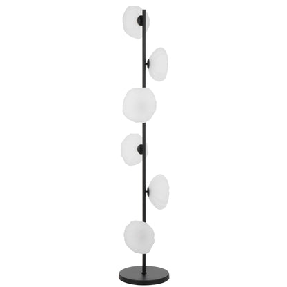Nancy TFS FLOOR LAMP 6 LTS 6x6wG9max H1600 GLASS D200 BLACK /FROST GLASS
