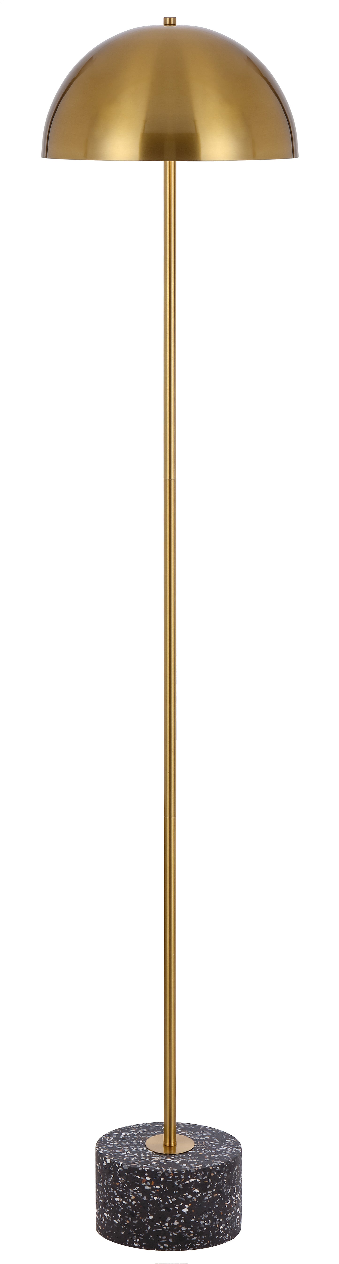 TFS FLOOR LAMP 2x25wE27max D:300 H:1500 cable2.0 foot swt BLACK TERRAZZO/ANT GOLD