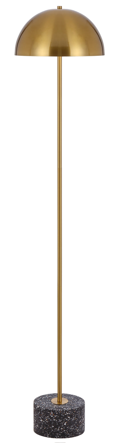 TFS FLOOR LAMP 2x25wE27max D:300 H:1500 cable2.0 foot swt BLACK TERRAZZO/ANT GOLD