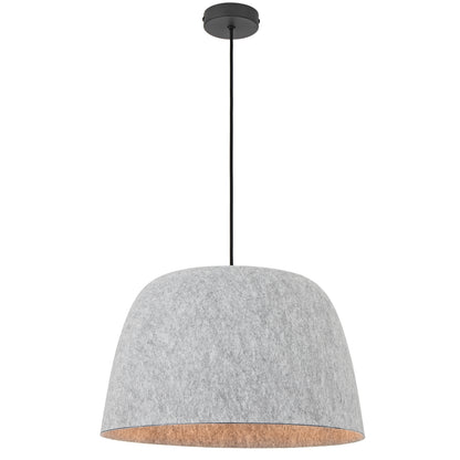 TFS FELT PENDANT 25wE27max D430 H270 cab 2m LIGHT GREY FELT