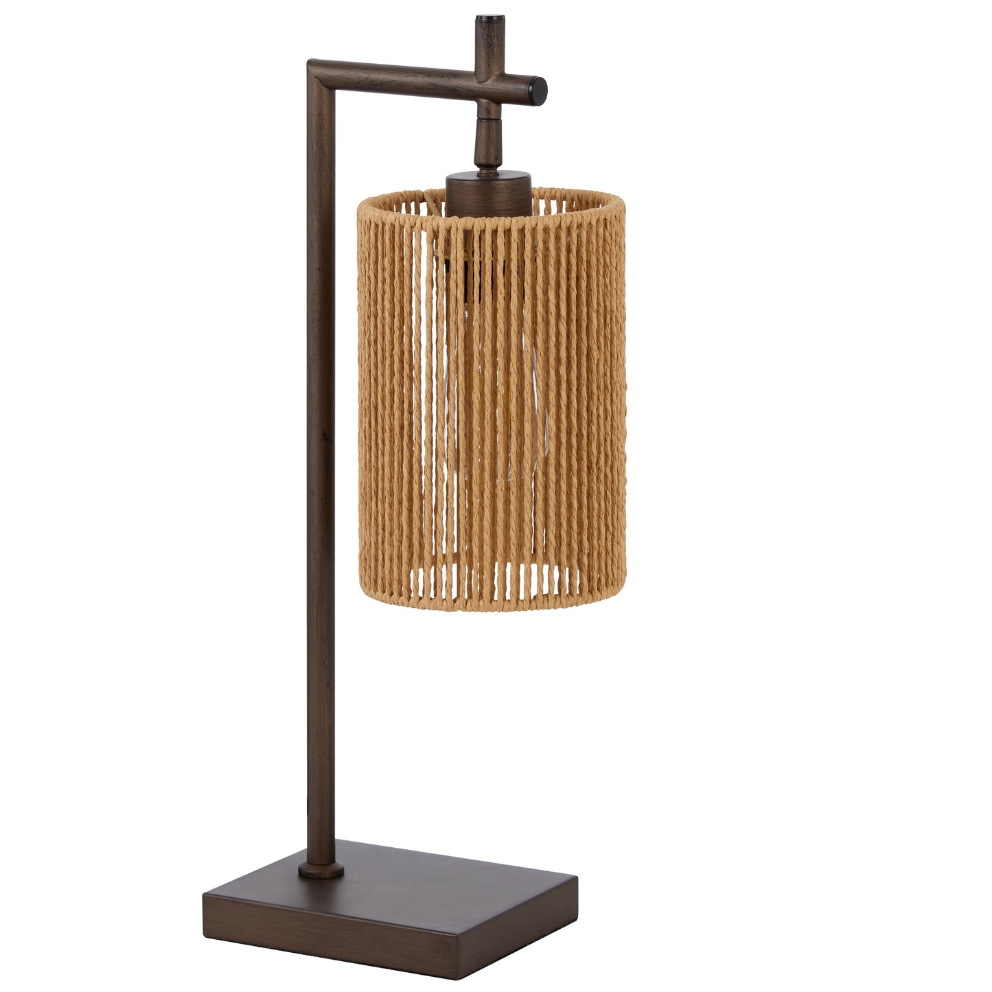TFS TABLE LAMP 25wE27max L210 W140 H500 inline swt BRONZE / NATURAL STRING