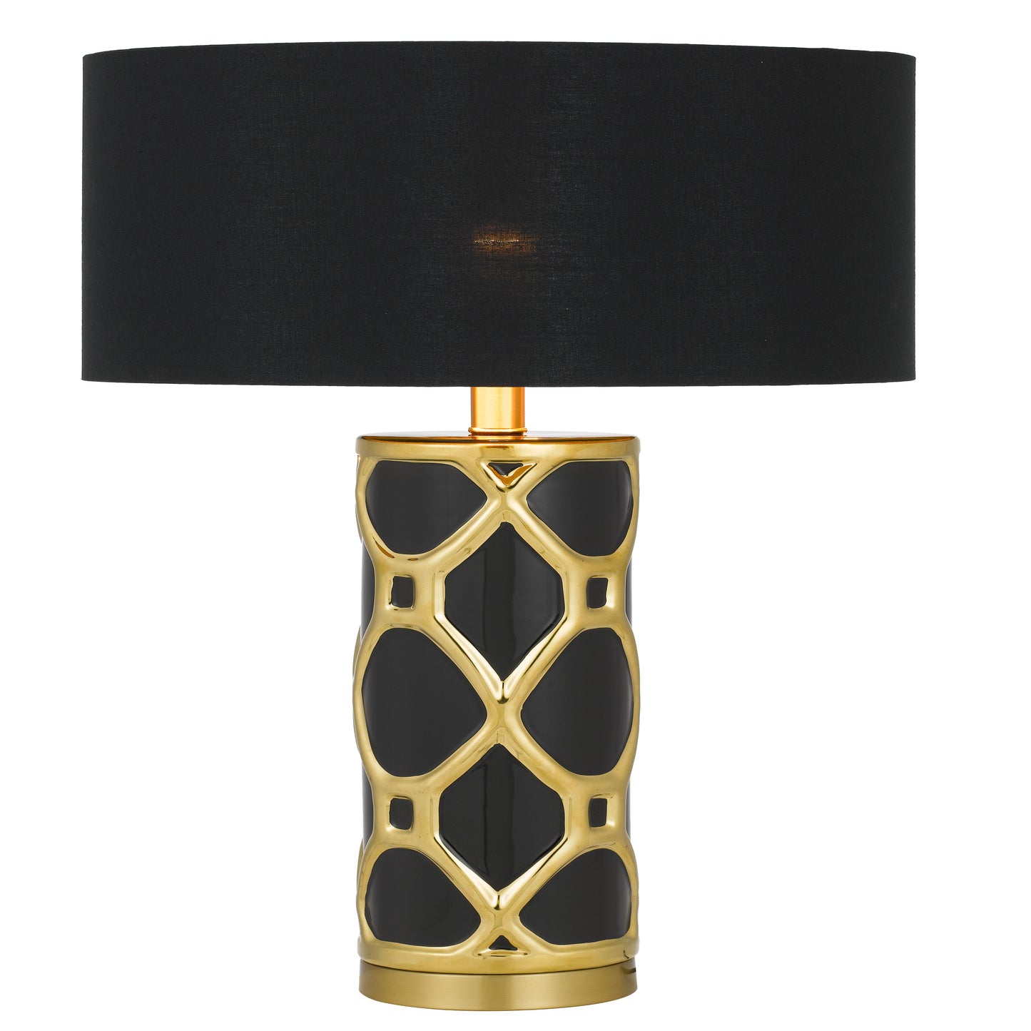 Burgos TFS CERAMIC TABLE LAMP 25wE27max D:380 H:690 Inline Switch BLACK / BLACK