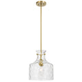 Altolux TFS 1LT PENDANT 25wE27max D:280 H:330 ROD 1.5m ANT GOLD / CLEAR WATER STREAK