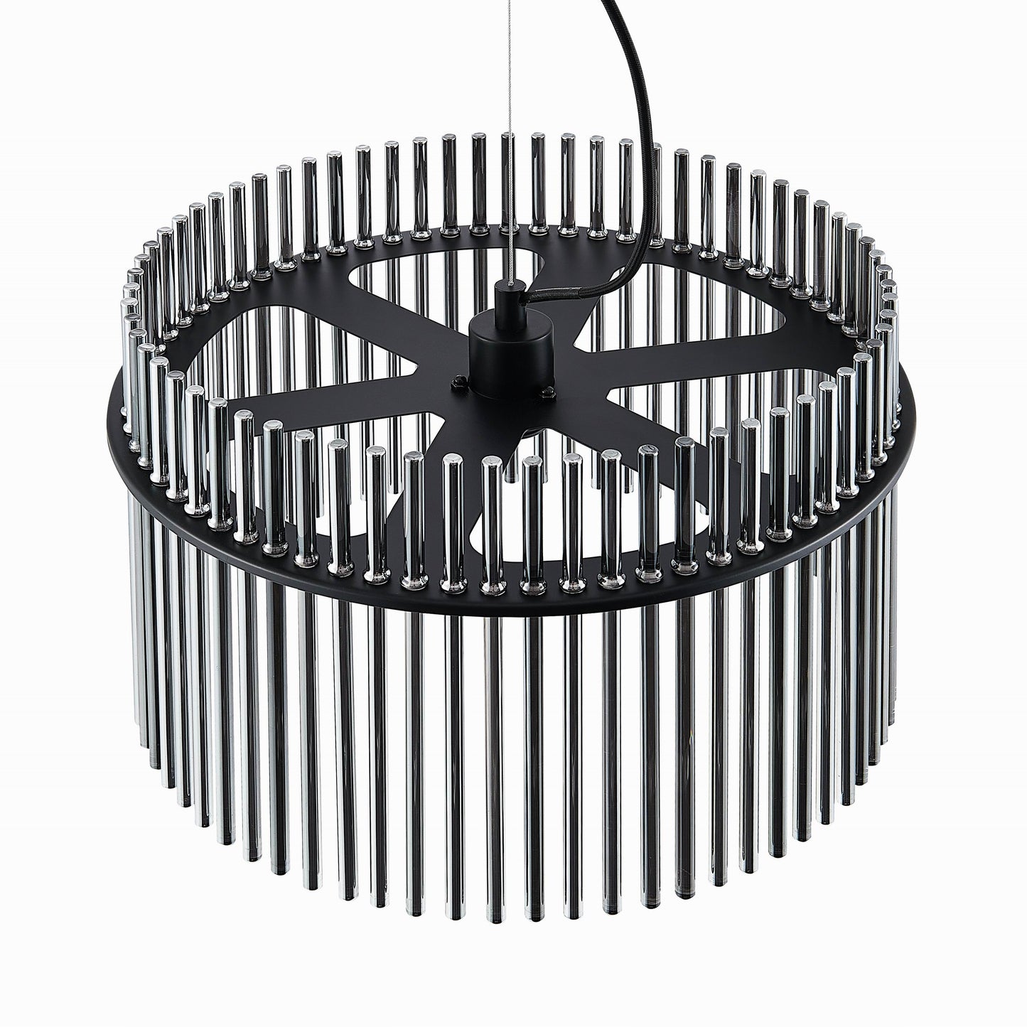 TFS PENDANT 25wE27max D400 H260 CAB 2m BLACK MATT/ SMOKE