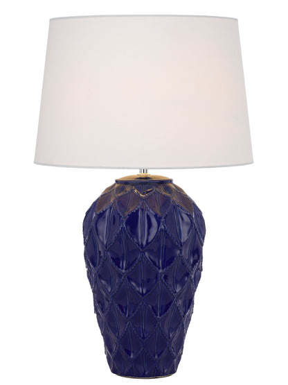 TFS CERAMIC TABLE LAMP 25wE27max D:400 H:640 BLUE / WHITE