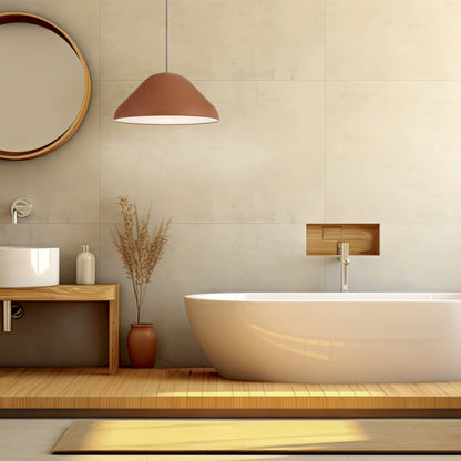 TFS 44CM PENDANT 25wE27max D440 H195 CAB 2M ORANGE SATIN