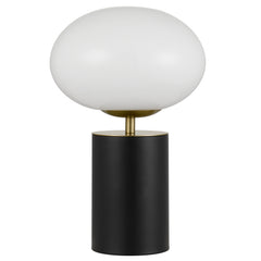 TFS TOUCH TABLE LAMP 5wE14 3000K D200 H320 BLACK / GOLD/ OPAL GLOSS