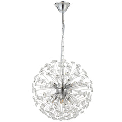 TFS 8 LT PENDANT 8x6wG9max D:400 CHAIN 2M CRYS H:160 CHROME / CLEAR