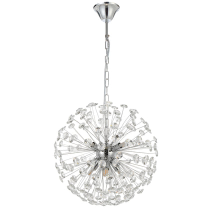 TFS 8 LT PENDANT 8x6wG9max D:400 CHAIN 2M CRYS H:160 CHROME / CLEAR