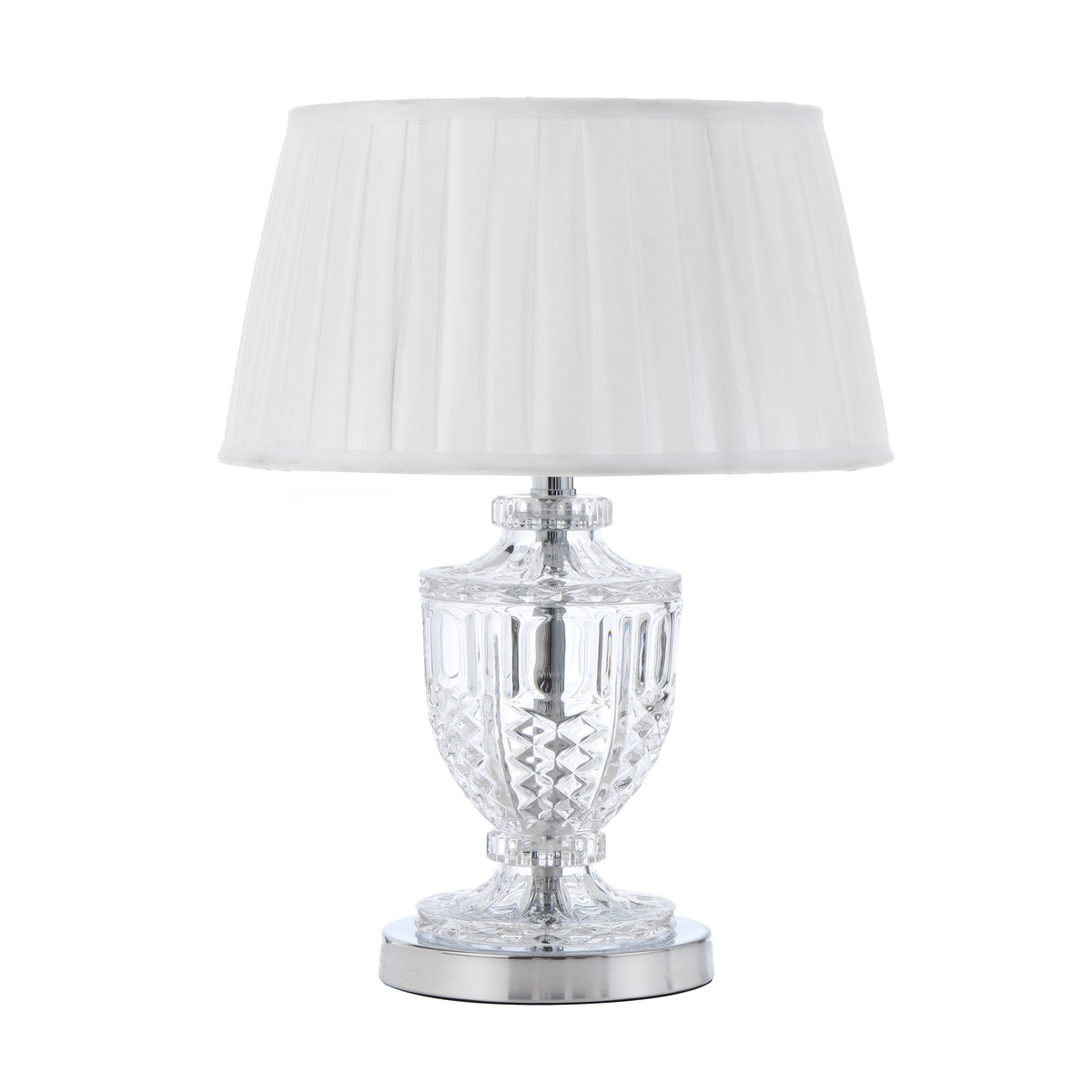 TFS TABLE LAMP 25wE27max D:240 H:475 CHROME / IVORY