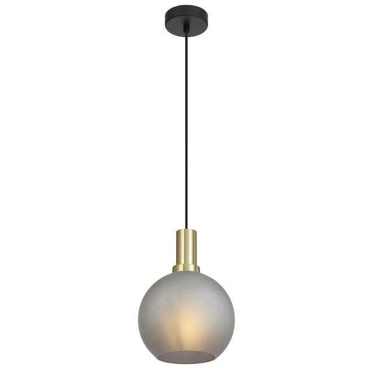 Rivamark TFS 20 PENDANT 25wE27max D:200 CAB:2m BLACK MATT/ GOLD/ GREY SMOKE