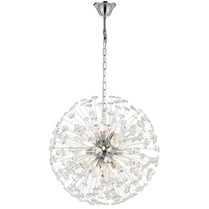 Vigo TFS 9 LT PENDANT 9x6wG9max D:500 CHAIN 2M CRYS H200 CHROME / CLEAR
