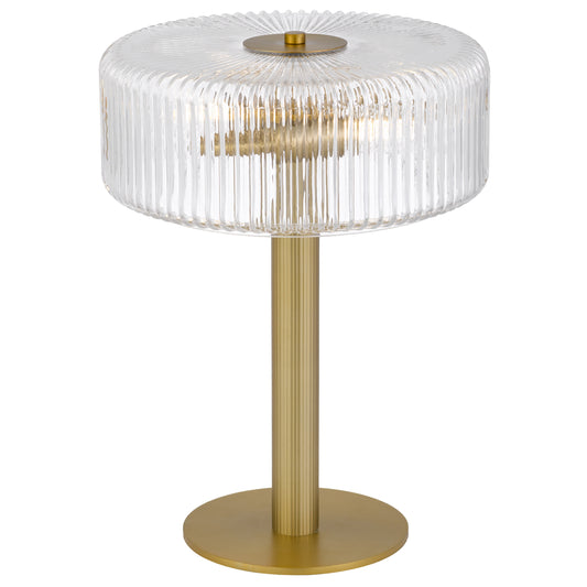 Basel TFS TABLE LAMP 2x25wE14max D300 H390 touch switch ANTIQUE BRASS / CLEAR