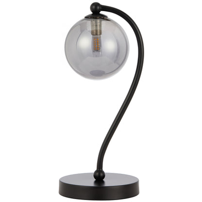 TFS TABLE LAMP 6wG9max KIT L160 W150 H350 BLACK MATT/ SMOKE