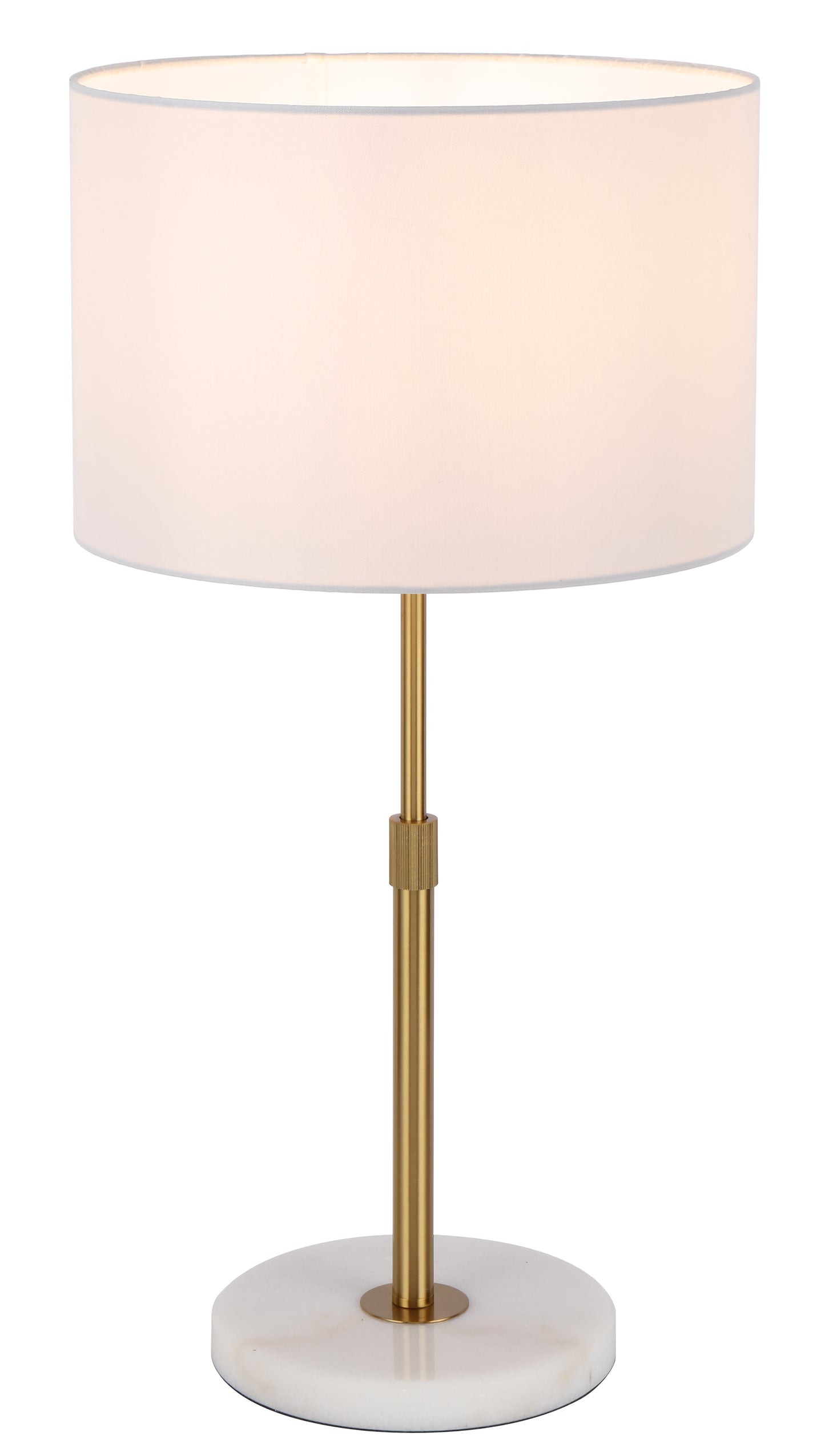 TFS TABLE LAMP 25wE27max H:550max D:300 inline switch WHITE MARBLE/ANT GOLD/IVORY