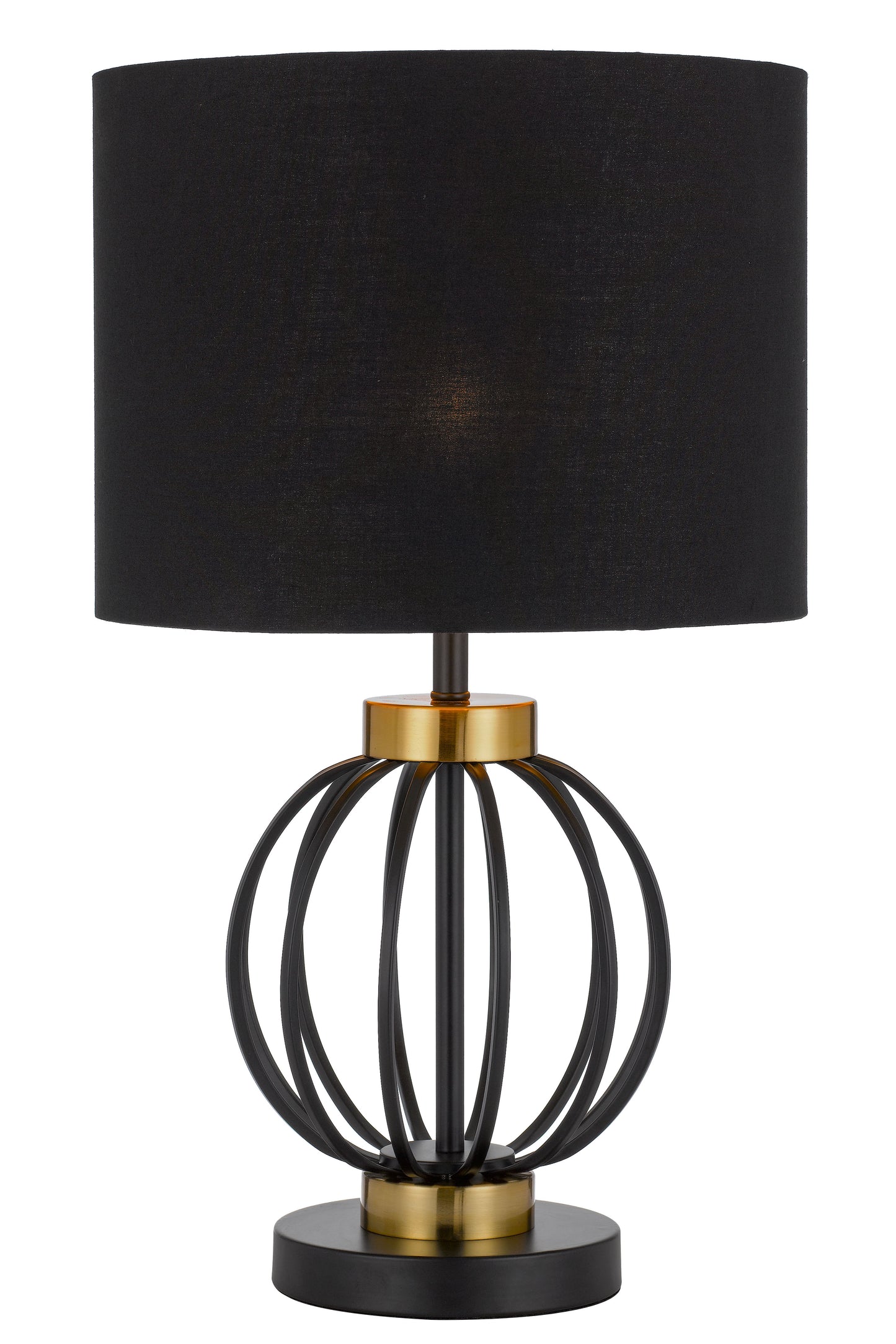 TFS TABLE LAMP 25wE27max D:320 H:550 Inline Switch BLACK / ANTIQUE GOLD