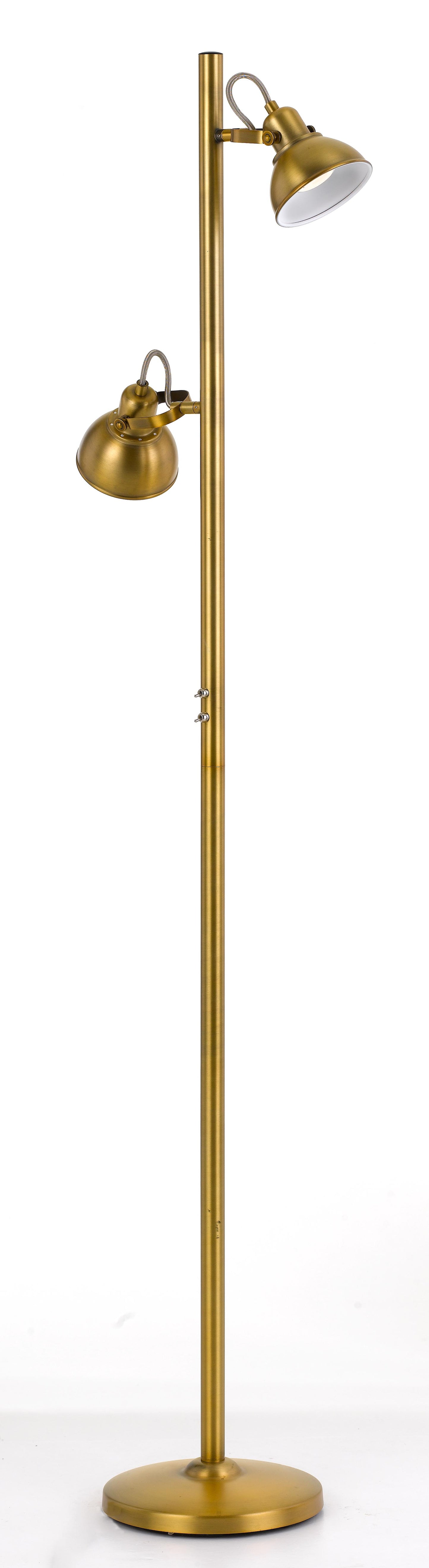 TFS FLOOR LAMP 6wGU10max D:110 H:1500 DLB SWITCH ON POLE - ANT BRASS